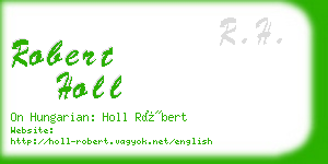 robert holl business card